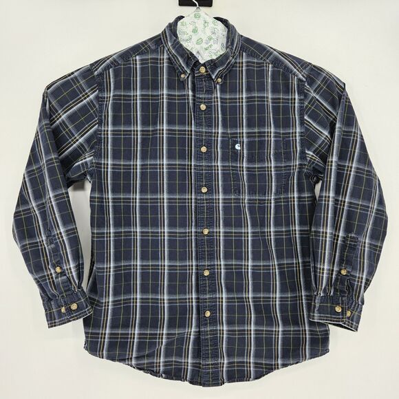 Carhartt Shirt Mens Large Button Down Long Sleeve Plaid Outdoor Workwear - Picture 1 of 10